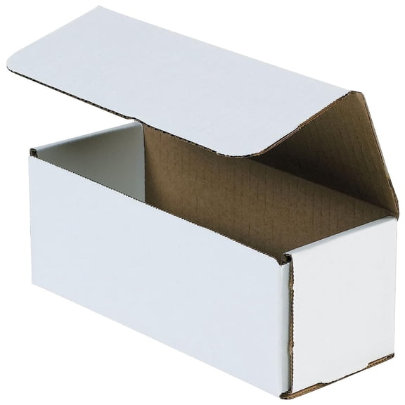 Bilot White Corrugated Cardboard Mailing Boxes, 9" x 3" x 3", Pack of 50, Crush-Proof, for Shipping, Mailing and Storing