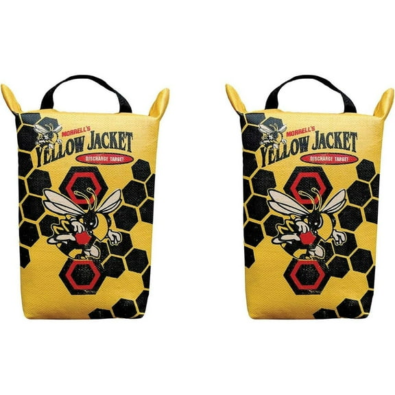 Bilot Yellow Weather Resistant Portable Final Shot Hunting Compound Discharge Archery Bag Target w/ Carry Handle, Yellow (2 Pack)