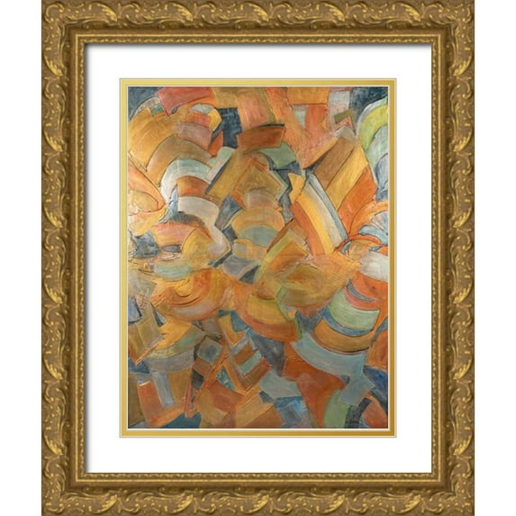 Bilotta, Barbara 12x14 Gold Ornate Wood Framed with Double Matting Museum Art Print Titled - The City That Never Sleeps