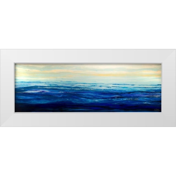 Bilotta, Barbara 14x7 White Modern Wood Framed Museum Art Print Titled - Blue Waters