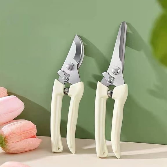 Bilqis 2PC Stainless Steel Pruning and Cutting Multifunctional Horticultural Scissors Orchard Flower Branch Picking Tree Pruning and Garden Branch Cutting Tool