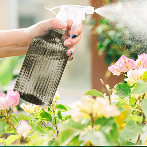 Bilqis 500ml Garden Spray Bottle, Handheld Pressure Glass Spray Bottles, Portable Watering Pot for Plants, Adjustable Nozzle with Straight Line and Atomization Effects