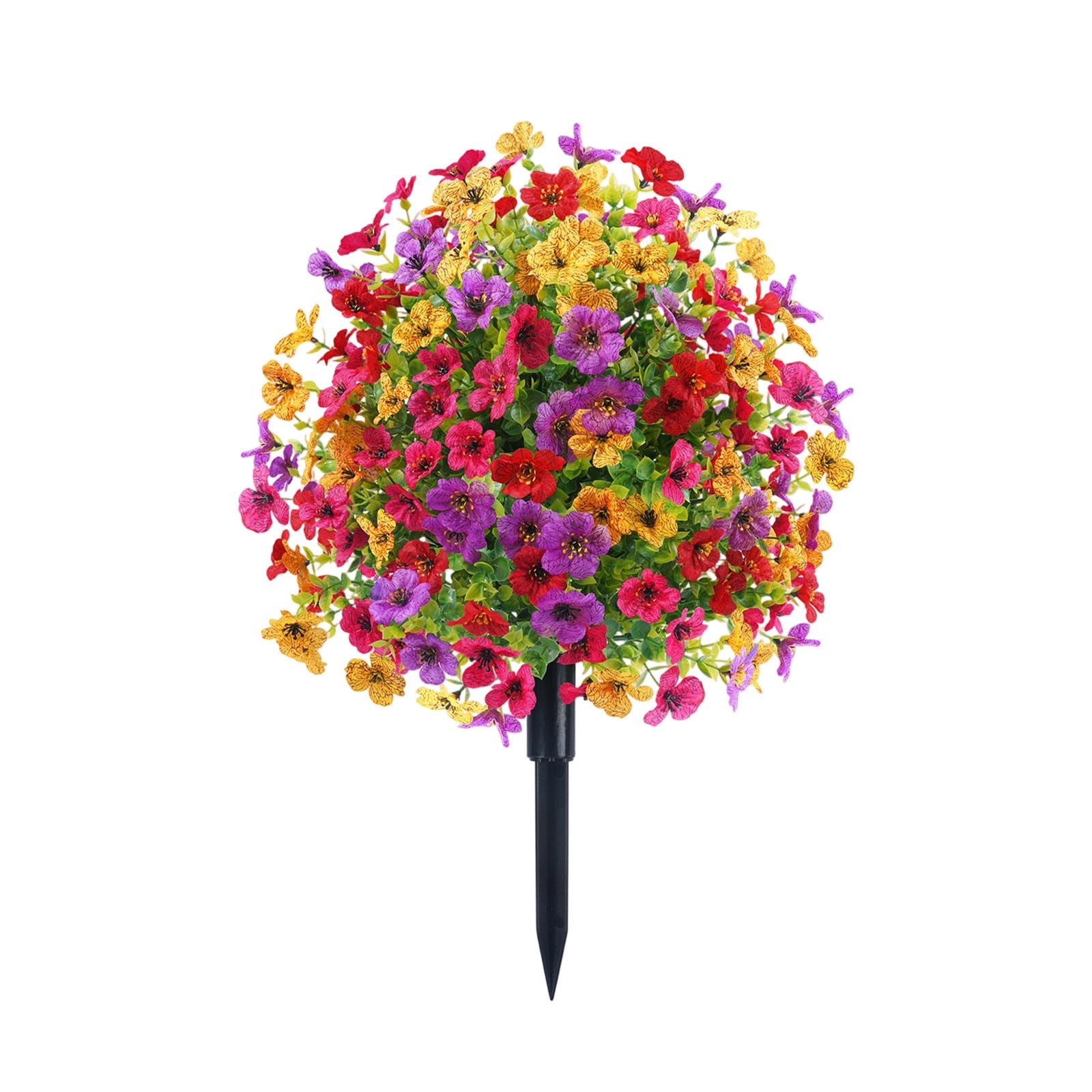 Bilqis Artificial Flowers Outdoor UV Resistant, Fake Shrubs for Garden Bonsai, Yard Decor, Potted Plants, Landscape Ground Cover, Fake Bushes for Patio