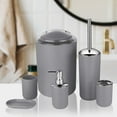 thumbnail image 1 of Bilqis 6 Piece Bathroom Accessory Set With Soap Dispenser Pump, Toothbrush, Toilet Brush, Trash Can,Tumbler And Soap Dish, 1 of 5