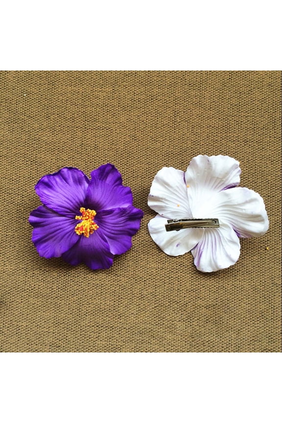 Artificial Flower Hair Clip, Bohemian Flower Hairpin Hawaiian Plumeria Hairpin for Seaside Holiday, Bridal Hair Accessories Bobby Pins Headwear for Woman Girl Lady Kids