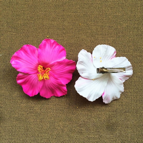 Bilqis Artificial Flower Hair Clip, Bohemian Flower Hairpin Hawaiian Plumeria Hairpin for Seaside Holiday, Bridal Hair Accessories Bobby Pins Headwear for Woman Girl Lady Kids