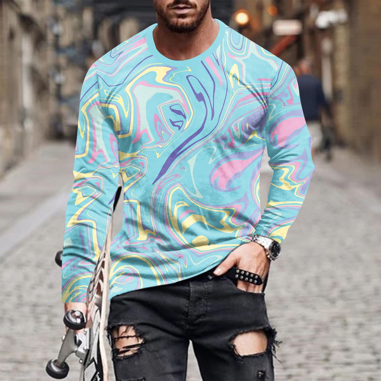 oversized tie dye shirt men