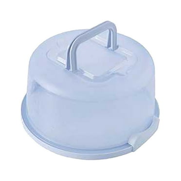 Bilqis Cake Carrier with Handle, Cake Holder with Cover Lid, Round Cupcake Container Saver Transporter for Pies Cookies Nuts Fruit Storage