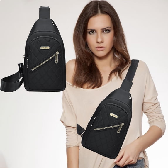 Bilqis Crossbody Sling Bag for Men Women, Backpack Chest Bag with Adjustable Shoulder Strap Shoulder, for Camping Hiking Travel