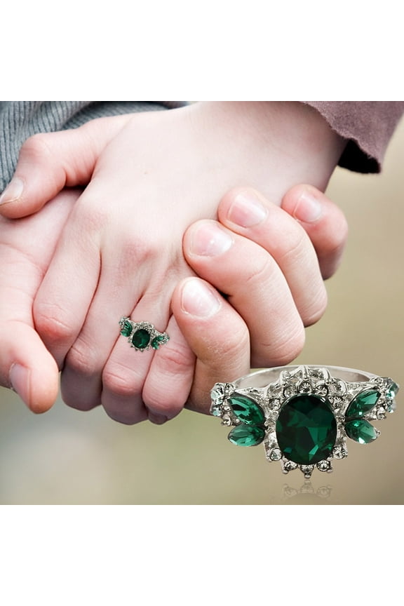 Ladies Fashion Colorful Water Drop Oval Wedding Rings Gift Rings 1pc