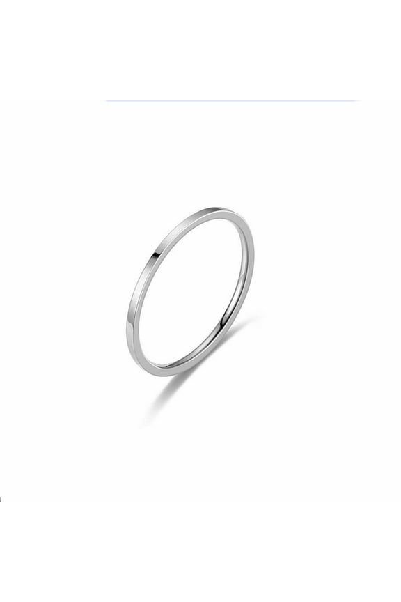 Temperament Versatile 2MM Thin Titanium Steel Ring Female Fashion Plain Ring Tail Ring Jewelry