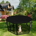thumbnail image 1 of Bilqis Dog Playpen Cover Sun/Rain Proof Dog Pen Cover Provide Shade and Security Outdoor Indoor Cover with 8 Ropes (Note: Playpen Not Included), 1 of 8