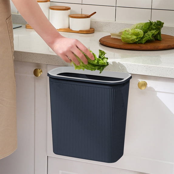 Bilqis Hanging Folding Mini Trash Can for Kitchen Cabinet Door, Small Collapsible Garbage Bin Under Sink, Wall Mounted Waste Bin - Container Cabinet/Bedroom/Bathroom