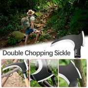 Bilqis High Manganese Steel Double Scythe, 2024 New Agricultural Hand-Motor Weeding, Weeding Scythe, Sickle Tool for Outdoor Chopping Wood, Pruning Trees, Harvesting Rice, Cutting Bamboo