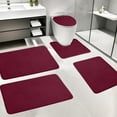 thumbnail image 1 of Bilqis Memory Foam Bathroom Rug Sets 5 Piece, Ultra Absorbent Bath Mat for Bathroom - Non-Slip Soft Comfortable Machine Washable Thick & Dry Quickly, for Tub, Toilet and Floor, 1 of 8