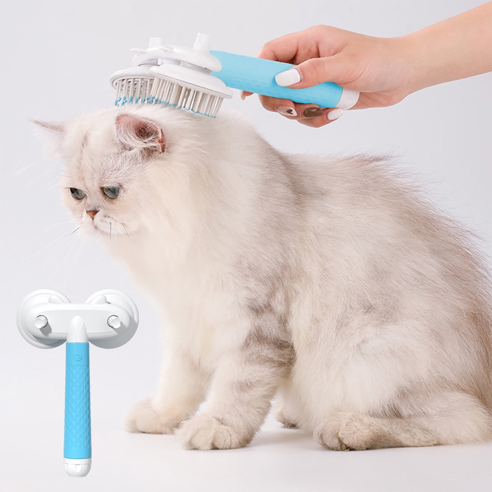 Curated visual reference: Picture Idea: Bilqis Pet Grooming Brush Double With Blue Light Sided Shedding