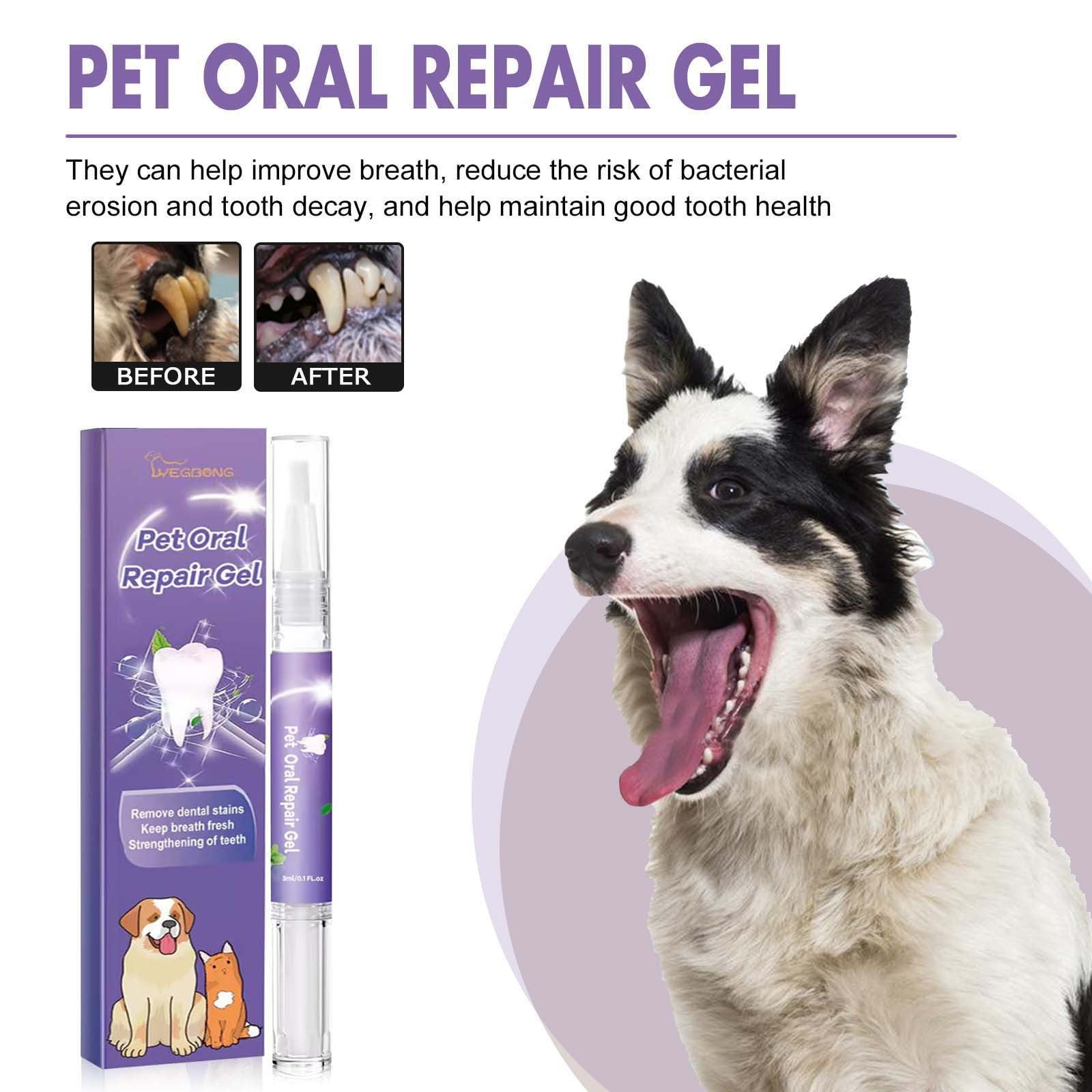 Bilqis Pet Oral Repair Gel, Teeth Cleaning Gel for Dogs & Cats, Targets