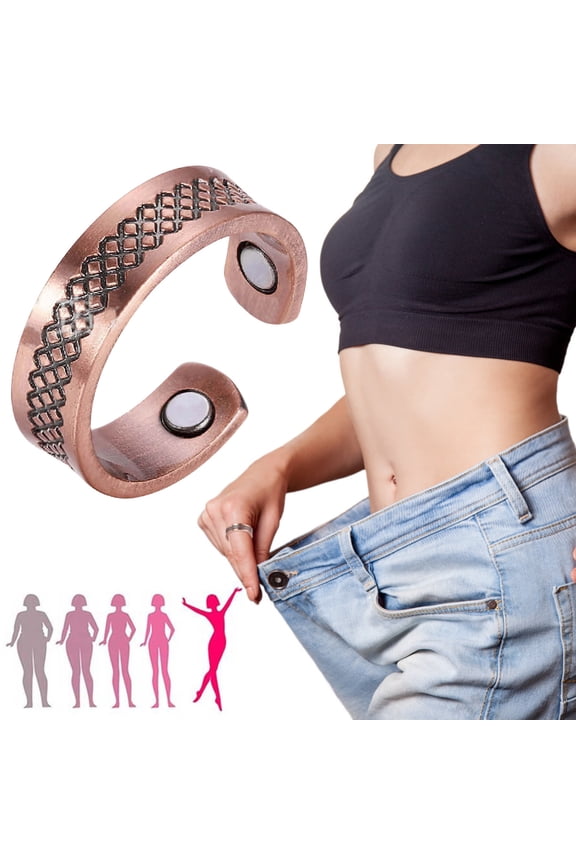 Pure Antique Copper Magnetic Energy Ring Creative Personalized Magnetic Open Ring