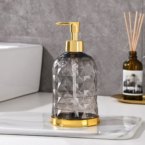 Bilqis Refillable Bathroom Soap Dispenser with Thick Glass, Kitchen Soap Dispenser for Hand Soap & Dish Soap, Refillable Liquid Hand Soap Dispenser, for Kitchen, Bathroom, Washroom