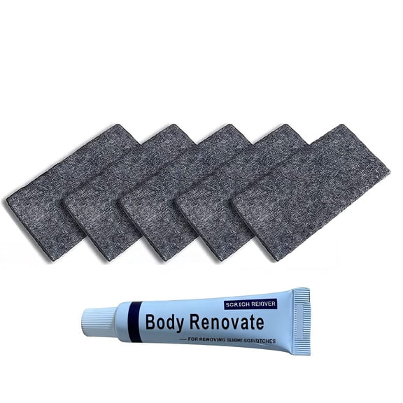 Bilqis Scratch Repair Towel Set, Paint Scuff Eraser Cloth with Scratch Remover Balm – 6pc Towel + Cream