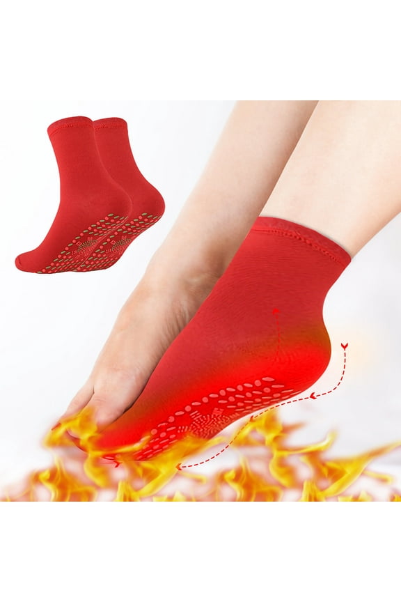 Self Heating Socks, Heated Socks, Foot Warmers, Tourmaline Health Sock, Foot Massage Thermotherapeutic Sock for Man Women, Socks for Camping Hiking Skiing Gift