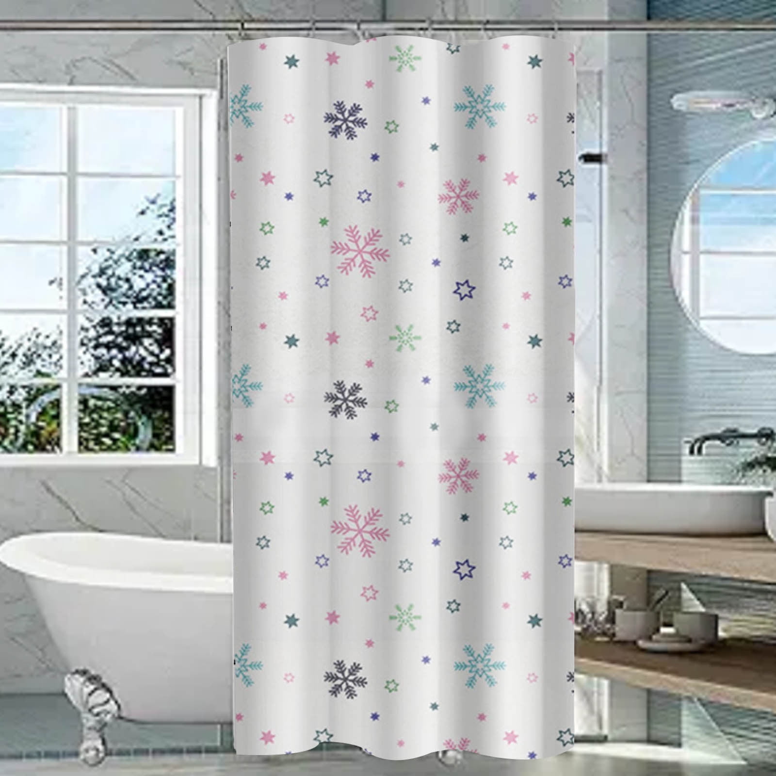 Bilqis Shower Curtain Liner, PEVA Shower Liner, Plastic Waterproof ...
