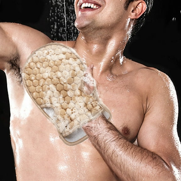 Bilqis Shower Glove For Soft Skin Dead Skin Remover For Body Exfoliato Back Exfoliator Exfoliating Mitt For Body Shower Gloves Thumb Glove