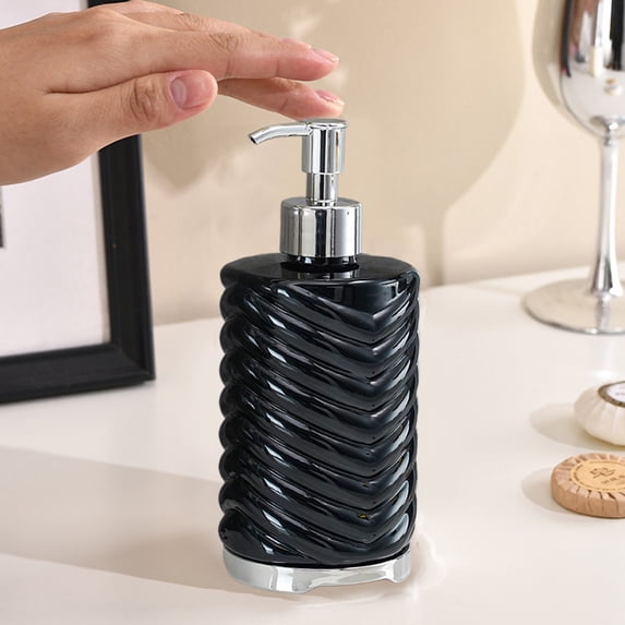 Bilqis Soap Dispenser 14OZ, Refillable Lotion Bottle with Rustproof Pump for Bathroom Countertop Kitchen Sink, for Dish Soap, Hand Soap, Lotion, Body Wash.