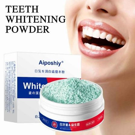 Bilqis Teeth Whitening Powder Probiotic Tooth Powder Tooth Cleaning Powder Mint Whitening Teeth Deeply Cleans Stains And Dirt And Freshens Breath 50g