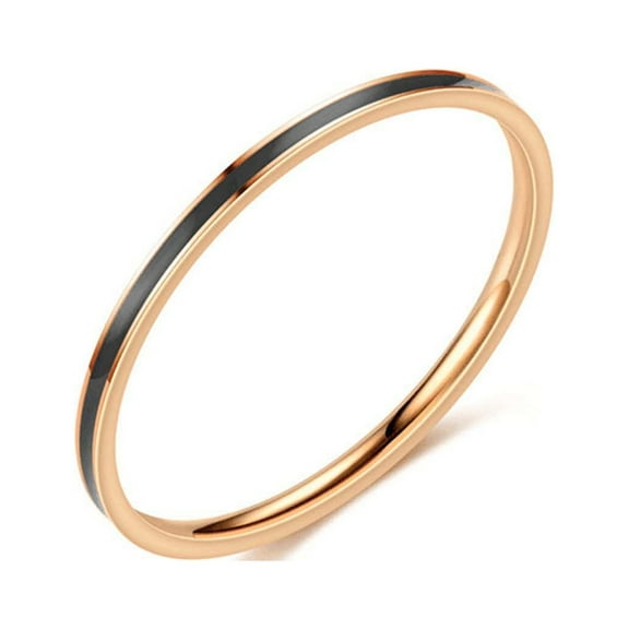 Bilqis Temperament Versatile 1MM Thin Titanium Steel Ring Female Fashion Plain Ring Tail Ring Jewelry