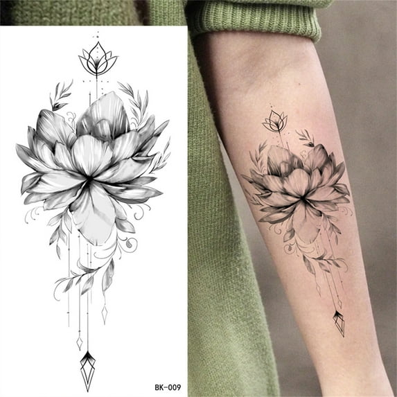Bilqis Sketch Tattoos Stickers Abstract Stickers Rose Flowers