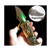 Bilqis Torch Lighter, Windproof Lighter Metal Eagle Cool Design with a One-Click Ejection Knife, Suitable for Outdoor Camping, Self-Defense