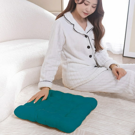 Bilqis Tufted Corduroy Floor Cushion Square Seat Pillows Thicken Floor Sitting Mat Large Seating Meditation Cushions Solid Pillow for Yoga Living Room Tatami Balcony
