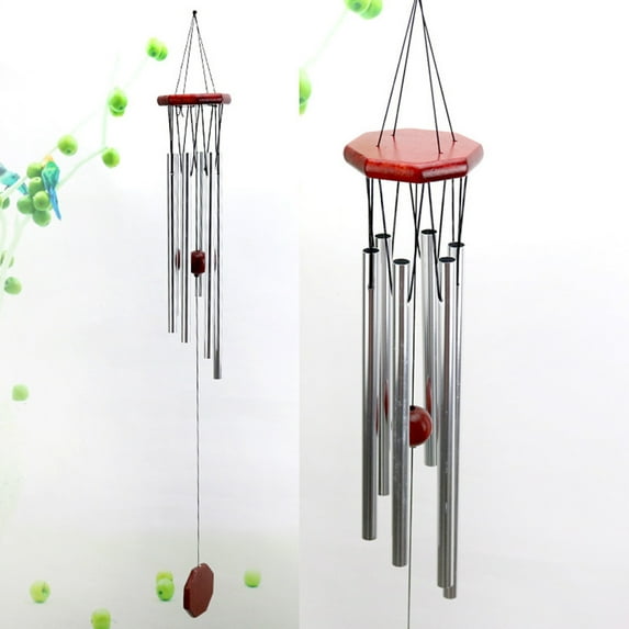 Bilqis Wind Chimes for Outside, Wind Chimes Outdoor Deep Tone with 6 Metal Tubes and Hook, Memorial Wind Chimes Home Outdoor Decor for Garden, Patio, Yard