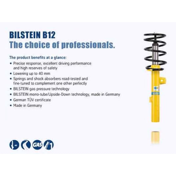 Bilstein B12 (Pro-Kit) 05-11 Porsche 911 Carrera H6 3.6L/S H6 3.8 Front and Rear Suspension Kit Fits select: 2006 PORSCHE 911 CARRERA S CABRIOLET, 2007 PORSCHE 911 NEW GENERATION CARRERA S