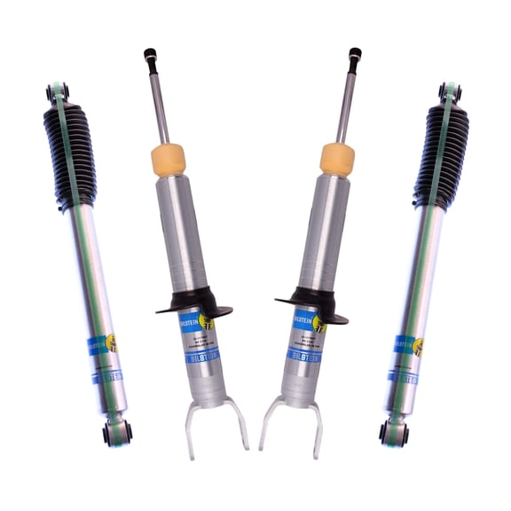 Bilstein Set of Front and Rear B8 5100 Series Shocks Compatible with 2009-2018 RAM 1500 w/o Air Suspension with 0-1" Rear Lift | Provides 0-2.8" Front Lift