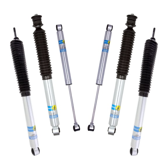 Bilstein Set of Front and Rear B8 5100 Series Shocks with Steering Stabilizer Compatible with 2014-2018 RAM 2500 w/o Air Suspension with 2-2.5" Front & 0-1" Rear Lift
