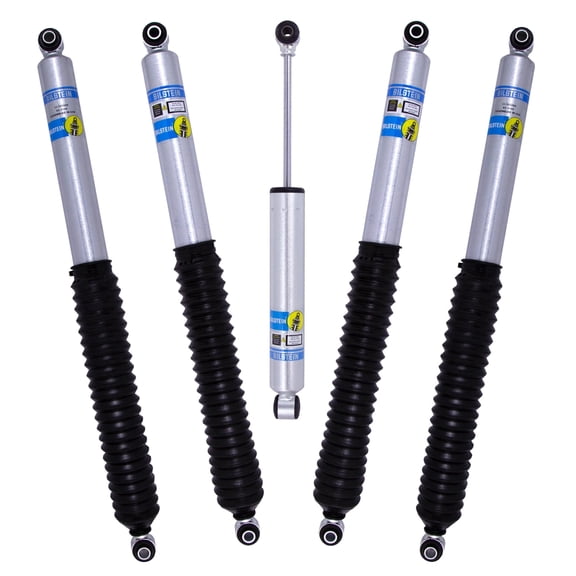 Bilstein Set of Front and Rear B8 5100 Series Shocks with Steering Stabilizer Compatible with 2020-2025 Gladiator with 2-3" Front & 1.5-2.5" Rear Lift