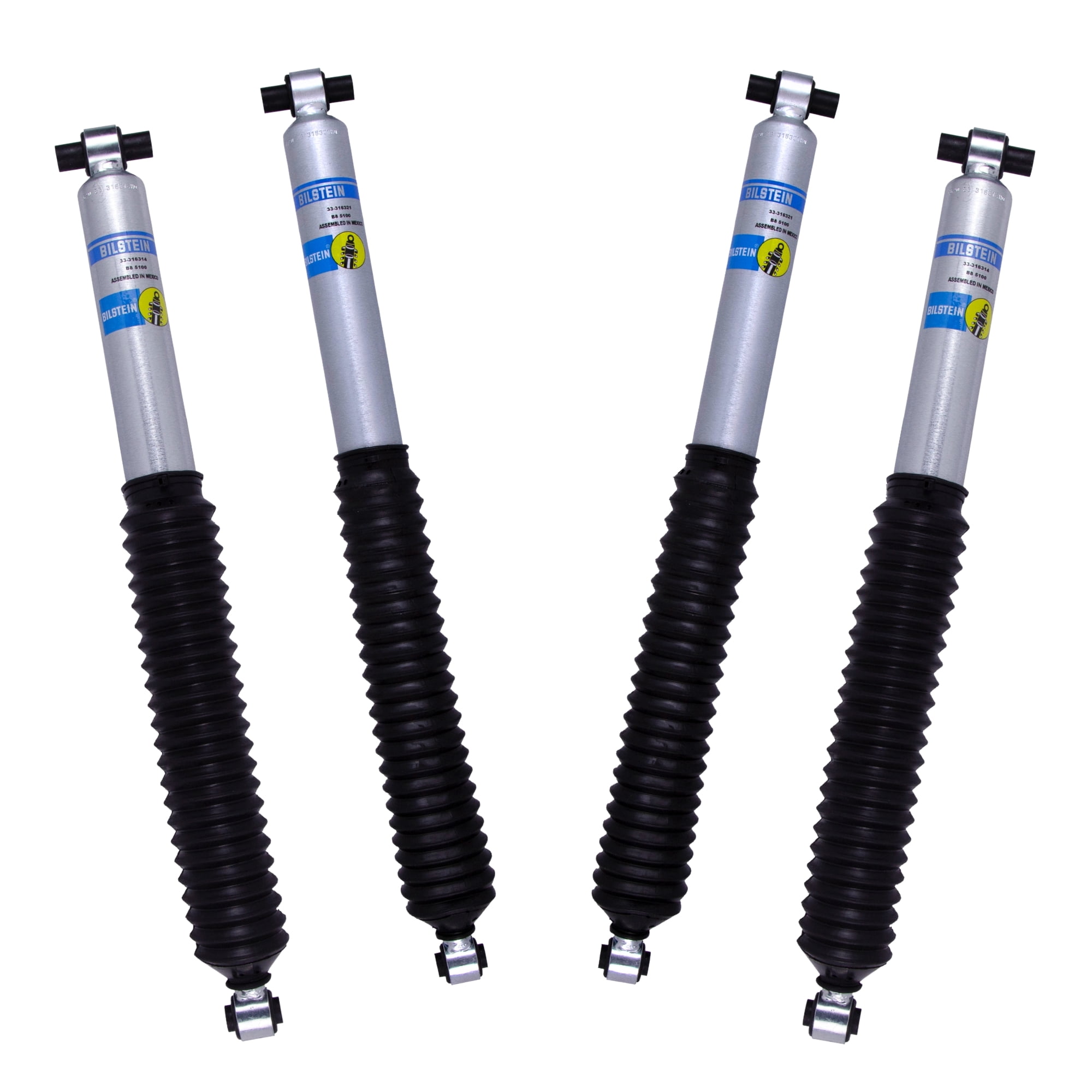 Bilstein Set of Front and Rear B8 5100 Series Shocks Compatible with 2018-2025 Wrangler with 0-1.5" Front & 0-1.5" Rear Lift