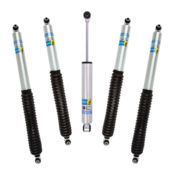 Bilstein Set of Front and Rear B8 5100 Series Shocks with Steering Stabilizer Compatible with 2020-2025 Wrangler with 2-3" Rear Lift