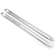 Biltek 12" Straight & Curved Tire Iron- Tire Changing Tool - Heat-Treated Ultra Durable Forged Steel- Set of 2