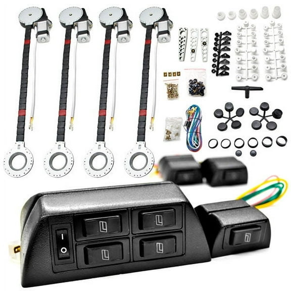 Biltek 4x Car Window Automatic Power Kit Electric Roll Up Compatible with Alfa Romeo / Delorean / Kenworth Brera Giulietta
