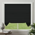 thumbnail image 1 of Biltek Cut-to-Size Light Filtering Pleated Fabric Shades, Cordless Fabric Window Privacy Shades - 48" W x 72" H, Black, 10-Pack, 1 of 9