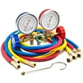 thumbnail image 1 of Biltek HVAC R12 R22 R502 A/C Diagnostic Manifold Gauge Kit w/ 3 Color 60" Charging Hose, 1 of 4