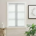 thumbnail image 1 of Biltek Pleated Fabric Shades (Cut-to-Size), Cordless Light Filtering Window Privacy Shades - 48" W x 72" H, White, 1 of 9