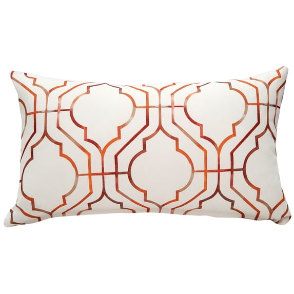 Biltmore Gate Orange Throw Pillow 12x20 Cotton Rectangle with Polyfill Insert