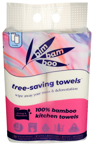 Bim Bam Boo 2-Ply Paper Towels 2 Ea (Pack Of 8)