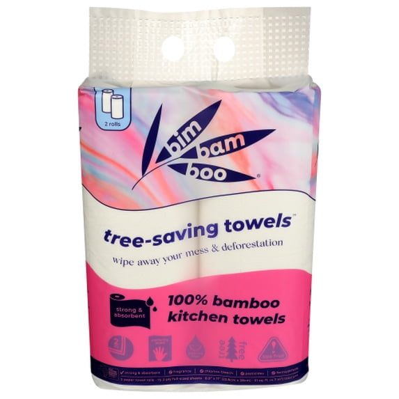 Bim Bam Boo 2-Ply Paper Towels 2 Ea (Pack Of 8)