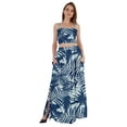thumbnail image 1 of Bimba 2 Pcs Sexy Beach Party Wear Dress For Womens Printed Smocked Crop Top & Long Skirt CoordSet, 1 of 7