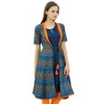 thumbnail image 1 of Bimba 2 Pcs Short Designer Flaired Cotton Kurta Clothing Cotton Kurti Dress, 1 of 9